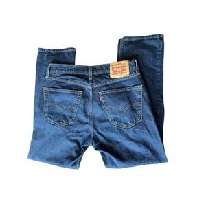 Levis 505 Jeans Mens 30x32 Dark Blue Denim Straight Leg - Very Good